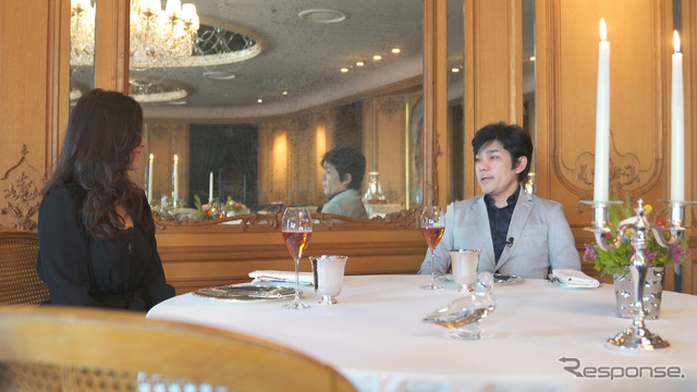 采女 華さん(左)と原田哲也氏(右)トゥールダルジャン 東京(TOUR D'ARGENT TOKYO)での食事