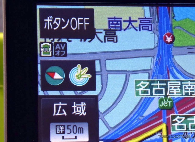 Gジャイロが動作中の時の表示(中央)