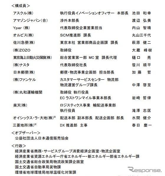 置き配検討会のメンバー