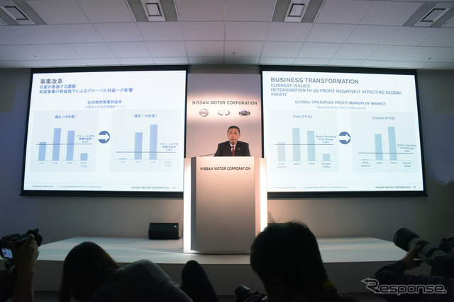 日産自動車の決算発表
