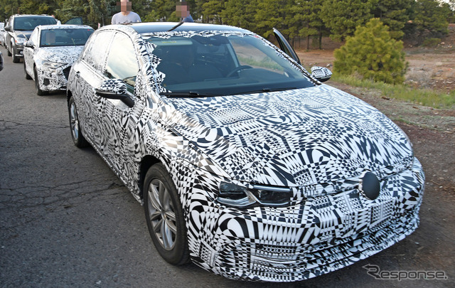VW ゴルフ 新型 開発車両(スクープ写真)
