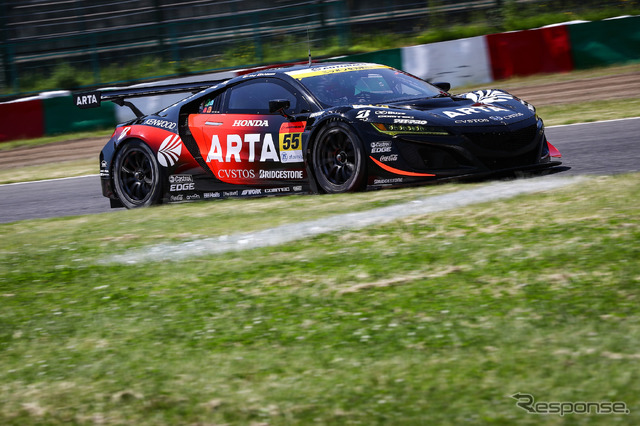 GT300のポイントリーダー、#55 NSXは予選9位。