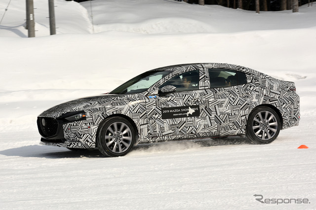 マツダ3 新型(プロトタイプ) 雪上試乗会