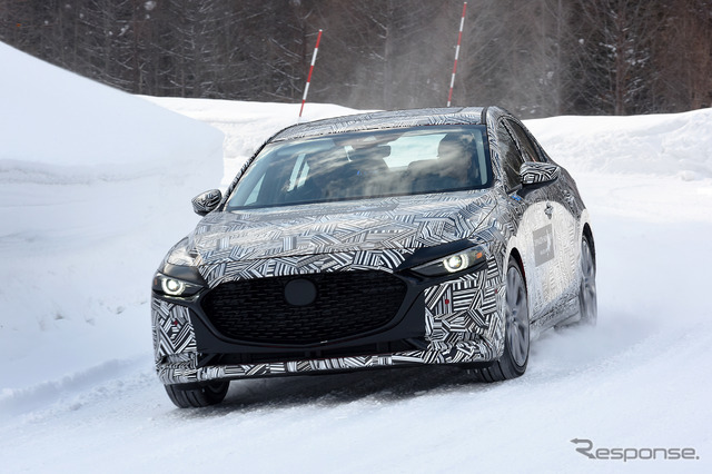 マツダ3 新型(プロトタイプ) 雪上試乗会