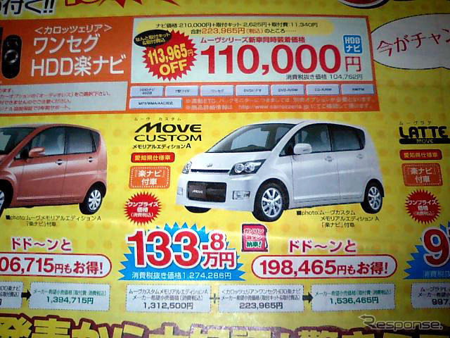【新車値引き情報】軽自動車をこの価格で…ムーヴラテ、24.4万円引きなど
