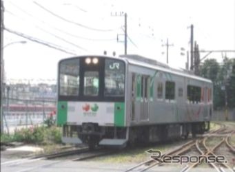 2008年に登場した燃料電池式ハイブリッド車の先行車クモヤE995形。最高速度や加速度などはFV-E991系に劣らないものの、水素の最高充填圧力が同系の半分のため、走行距離も半分かそれ以下となる。