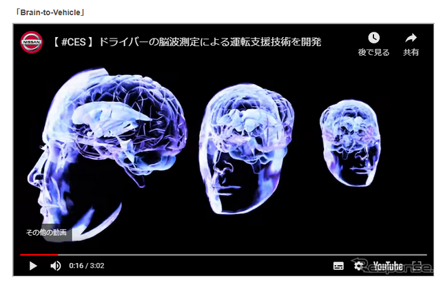 【 #CES 】ドライバーの脳波測定による運転支援技術を開発（YouTube）