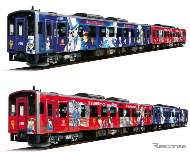 リニューアルされる「名探偵コナンイラスト列車」のデザイン。