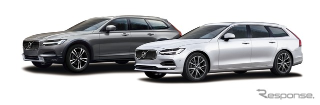 V90 D4 ノルディック エディション(手前)とV90クロスカントリー D4 AWD ノルディック エディション(奥)