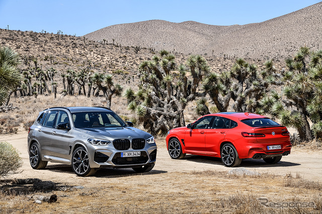 BMW X3M(向かって左)とX4M