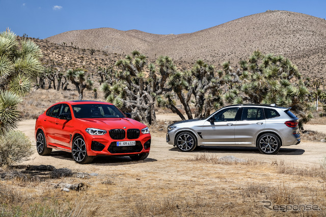 BMW X4M（向かって左）とX3M