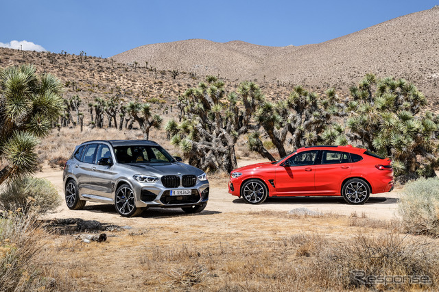 BMW X3M(向かって左)とX4M