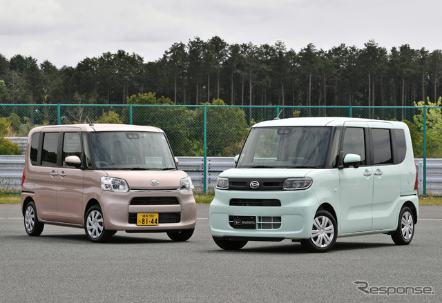 ダイハツ タント 新型(右)と従来型