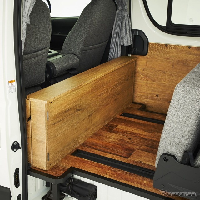 床面は防水・防汚加工済で、濡れた荷物や泥だらけのシューズでも気にせず乗れる(GMLVAN V-01)