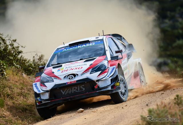 WRC第8戦イタリアでのヤリスWRCの走り(#5 K.ミーク)。