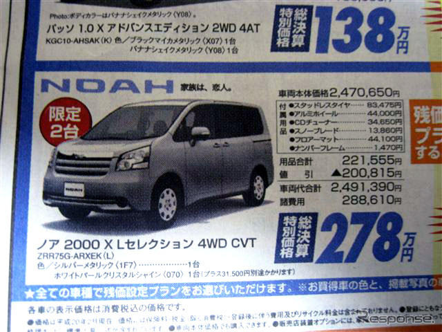 【明日の値引き情報】このプライスでミニバン、SUV、RVを購入できる!!