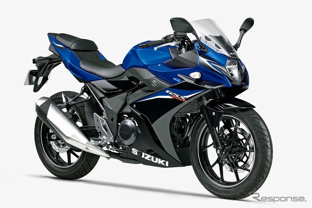 スズキ GSX250R クリスタルブルーメタリック/パールネブラーブラック