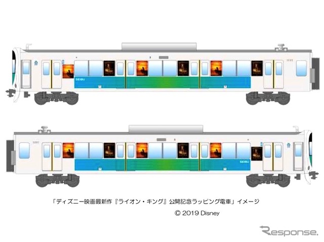 ラッピング電車のイメージ。車内も装飾され「心ふるわす電車でのひと時を演出」するという。