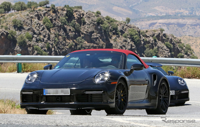 ポルシェ 911ターボ カブリオレ 新型プロトタイプ(スクープ写真)