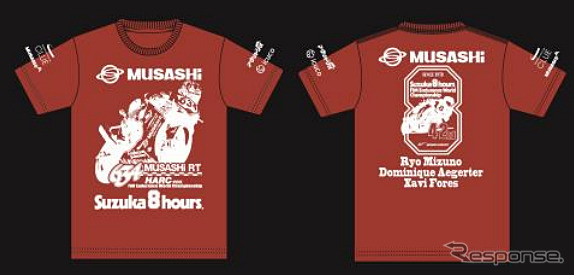 MuSASHi RT HARC-PRO.Honda Tシャツ(各3800円)