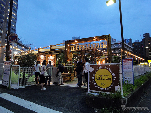 千葉駅前、千葉鉄道管理局（JR東日本千葉支社）跡地に出現したバーベキュー施設「THE BBQ GARDEN」