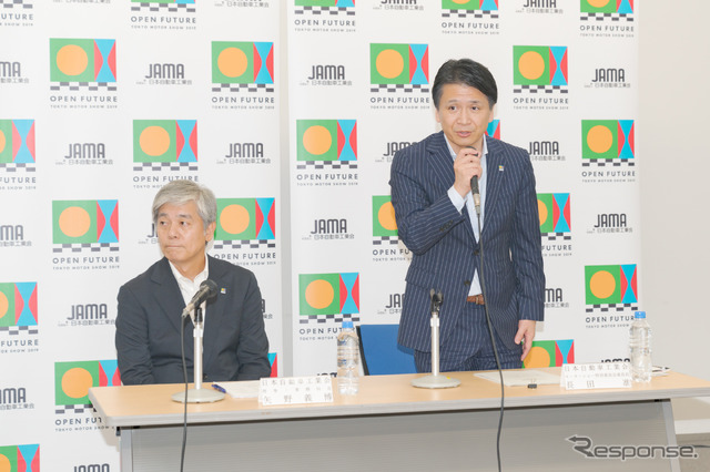日本自動車工業会 モーターショー特別委員会委員長の長田氏によって東京モーターショーのこれからについてが語られた。