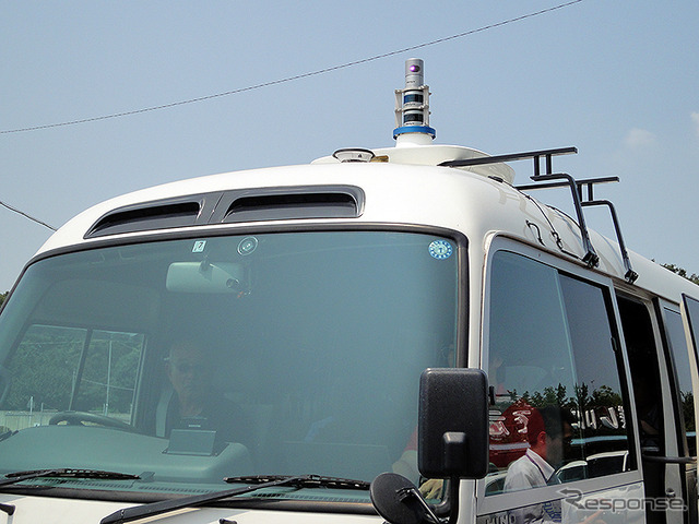 埼玉工業大学とミクニ ライフ&オートがつくった自動運転バス(日野リエッセ II)