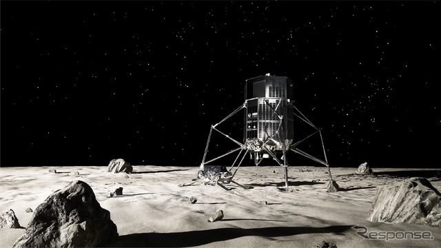 民間月面探査プログラムHAKUTO-Rのランダーとローバー（イメージ）