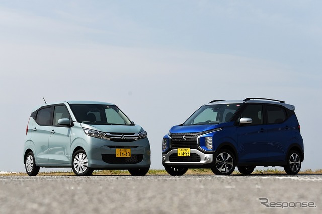 三菱 eKワゴン 新型(右)と eKクロス 新型(左)