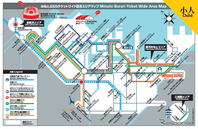 みなとぶらりチケットワイド適用エリアマップ