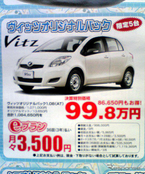 【明日の値引き情報】このプライスでコンパクトカーを購入できる!!