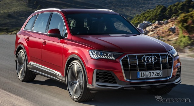 アウディ Q7 改良新型、48Vマイルドハイブリッド…フランクフルトモーターショー2019で発表へ