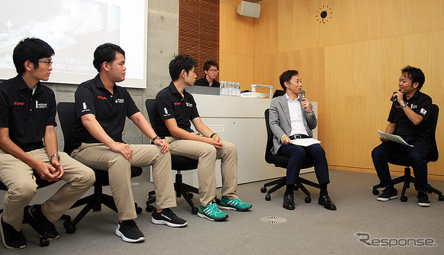 工学院大学 ソーラーカーチーム壮行会 ボートレースアンバサダー 植木通彦 特別講演