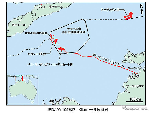 チモール海の掘削で原油発見 国際帝石