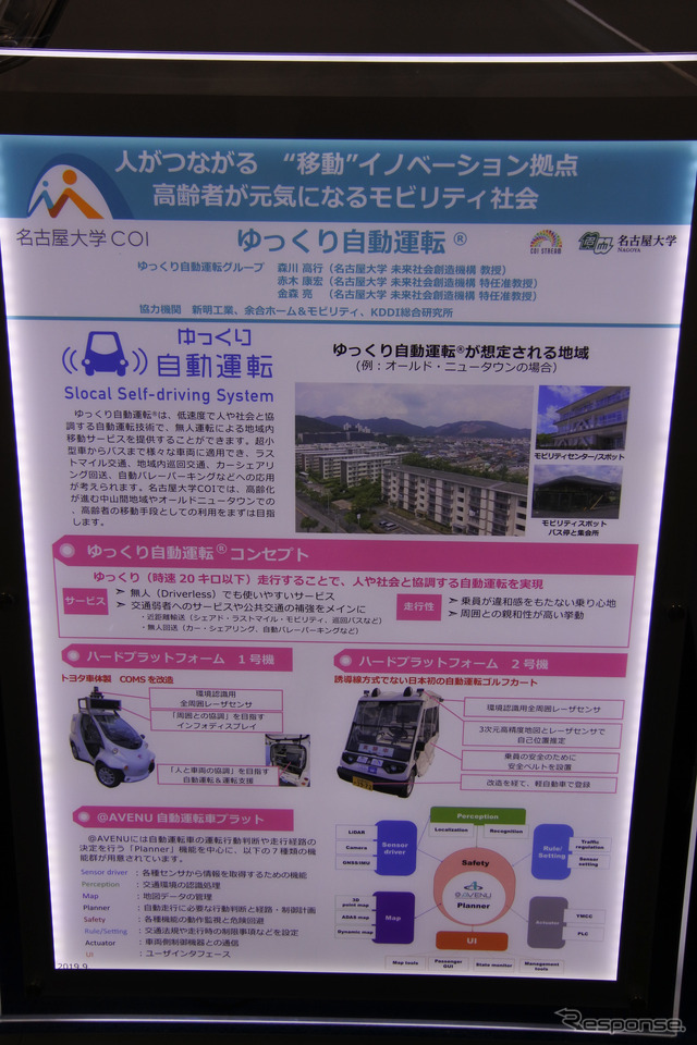 名古屋オートモーティブワールド2019 名古屋大学COIブース