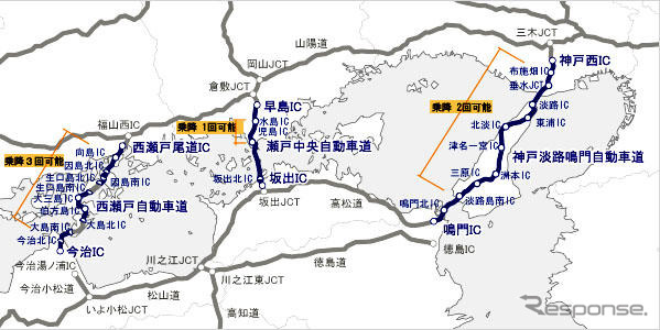 「空港レンタカーETC割引」ANA×本四高速