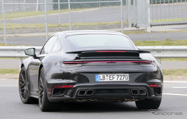 ポルシェ 911ターボ S 開発車両（スクープ 写真）