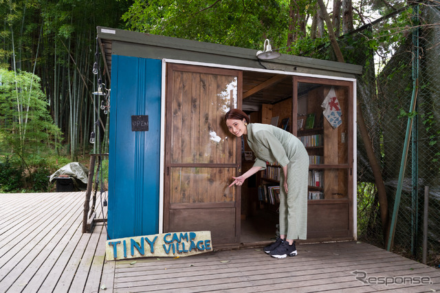 取材協力：TINY CAMP VILLAGE、1日数組限定、完全予約制の小さな隠れ家のようなキャンプ場だ