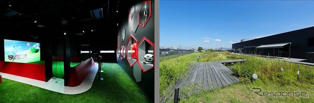 「フットボールチャレンジ」(左)、「ヤンマーテラス」