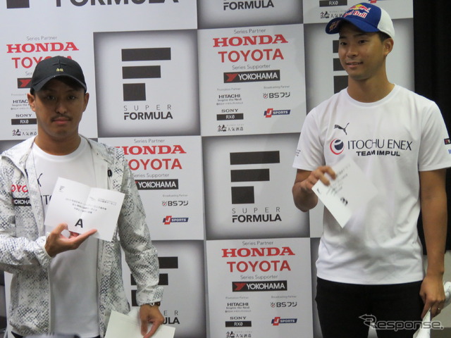 予選Q1の組み分け、インパル勢は関口(左)がA組、平川(右)がB組に。