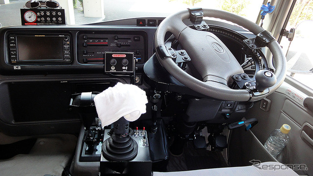埼玉工業大学の自動運転バス、本庄早稲田駅前の行動で自動運転レベル3デモ走行(2019年9月29日)
