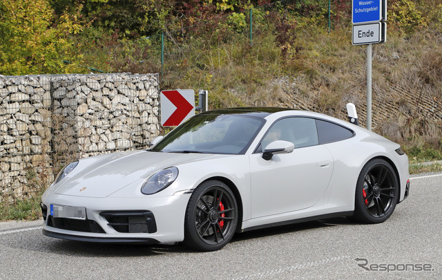 ポルシェ 911 GTS 開発車両（スクープ写真）