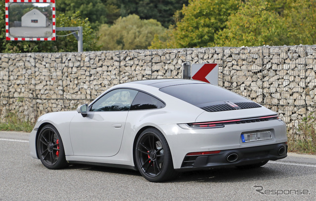 ポルシェ 911 GTS 開発車両（スクープ写真）