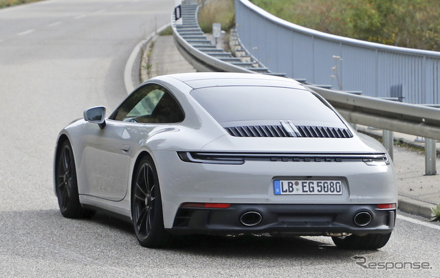 ポルシェ 911 GTS 開発車両（スクープ写真）