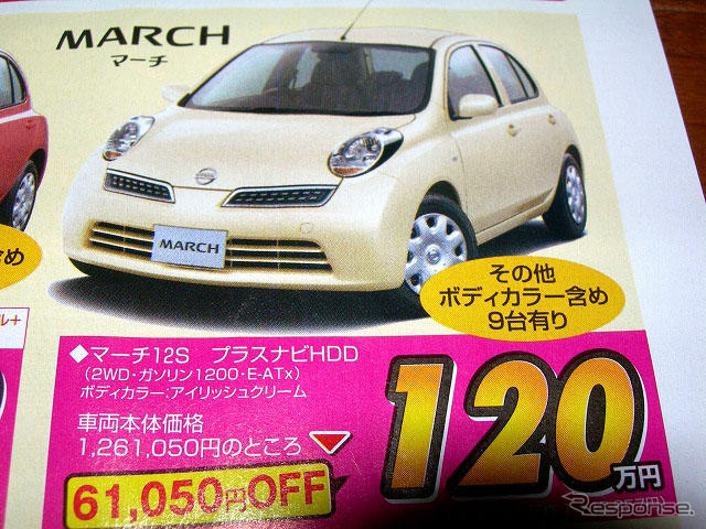 【決算 値引き情報】コンパクトカーを購入できる!! 85.2万円から