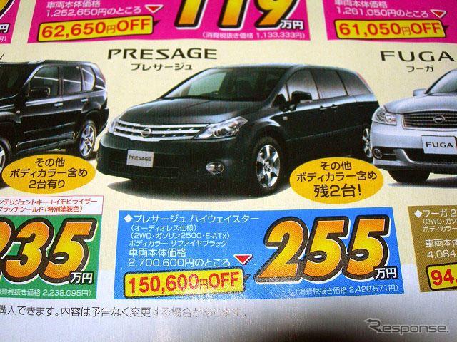 【決算 値引き情報】ミニバンを購入する!! 最大50.3万円引き