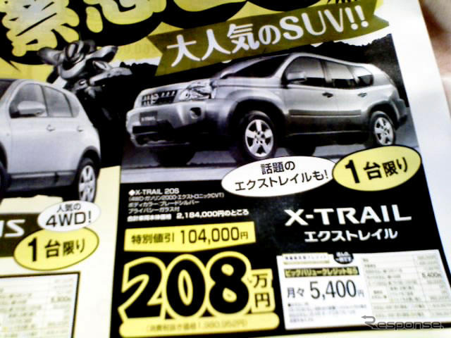 【決算 値引き情報】SUV、RVを購入する!! 最大53.7万円引き