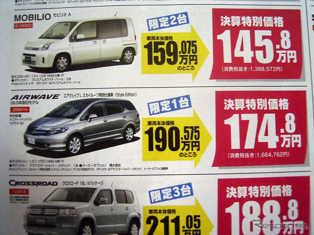 【決算 値引き情報】SUV、RVを購入する!! 最大53.7万円引き
