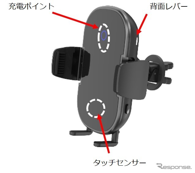 オートバックス AQ. 自動開閉式ワイヤレス充電スマホホルダー