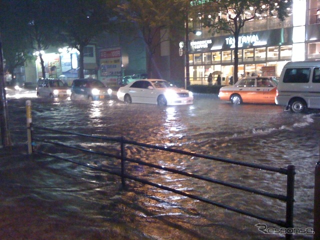 冠水した道路（イメージ）